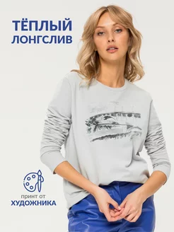 Лонгслив толстовка кофта с принтом By Art BOYKO YULIANA 120767928 купить за 1 805 ₽ в интернет‑магазине Wildberries