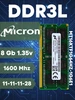 Оперативная память DDR3L 8Gb 1600 Mhz для ноутбука Micron 162748661 купить за 1 217 ₽ в интернет‑магазине Wildberries