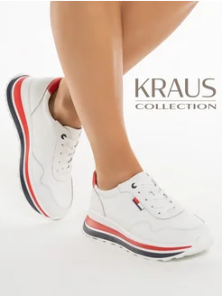 Кроссовки белые натуральная кожа KRAUS Collection 204576684 купить за 2 344 ₽ в интернет‑магазине Wildberries